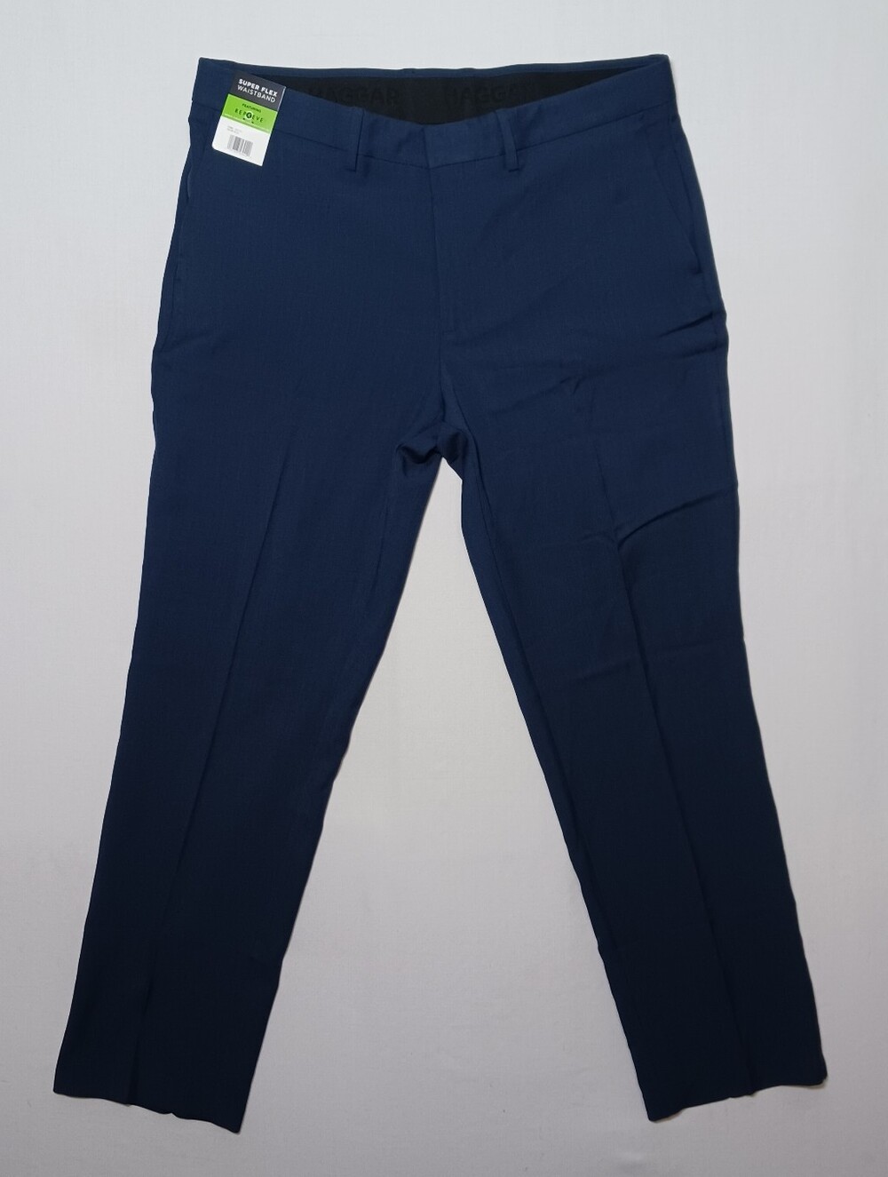 Haggar Super Flex Straight Fit Dress Pants 36X30 Navy Blue NWT